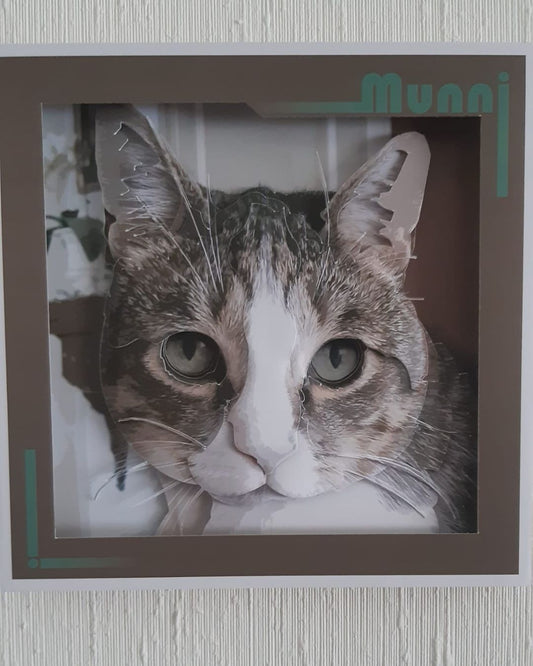 ritratto 3d di un gatto