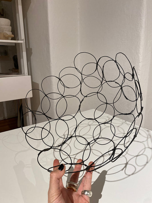 cesta porta frutta porta oggetti in fil di ferro