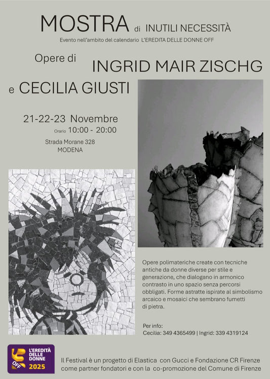 Due Voci, Una Materia: ultimi giorni per visitare la mostra di Cecilia Giusti e Ingrid