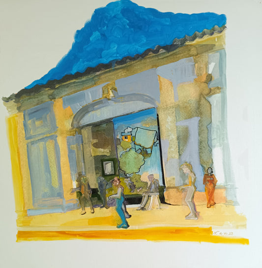 Le nostre radici, antico Comune di Cesate, tecnica mista 100x100