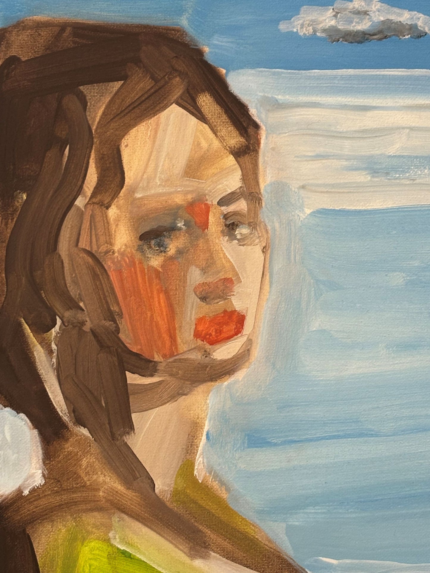 Chiara, Quid est Veritas? olio su tela dittico 60x120 + 60x120